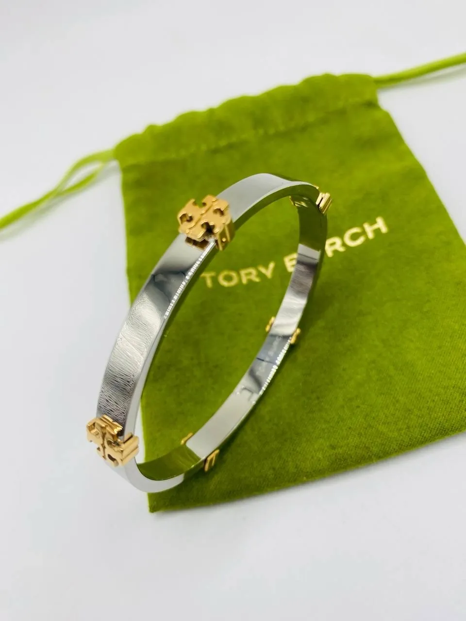 Tory Burch Silver and Gold Bracelet