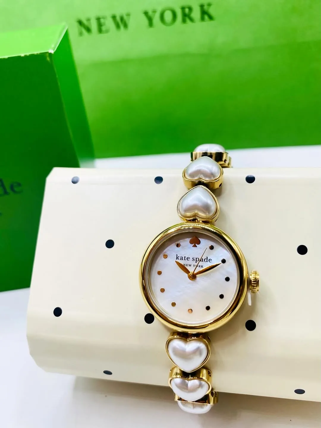 Kate Spade Pearl Heart Bracelet Watch
