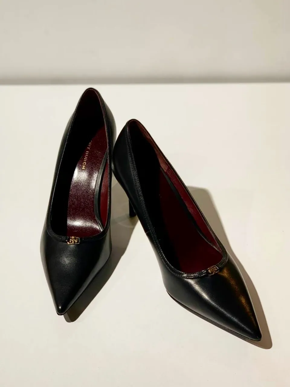 Tory Burch Black Pointed-Toe Pumps