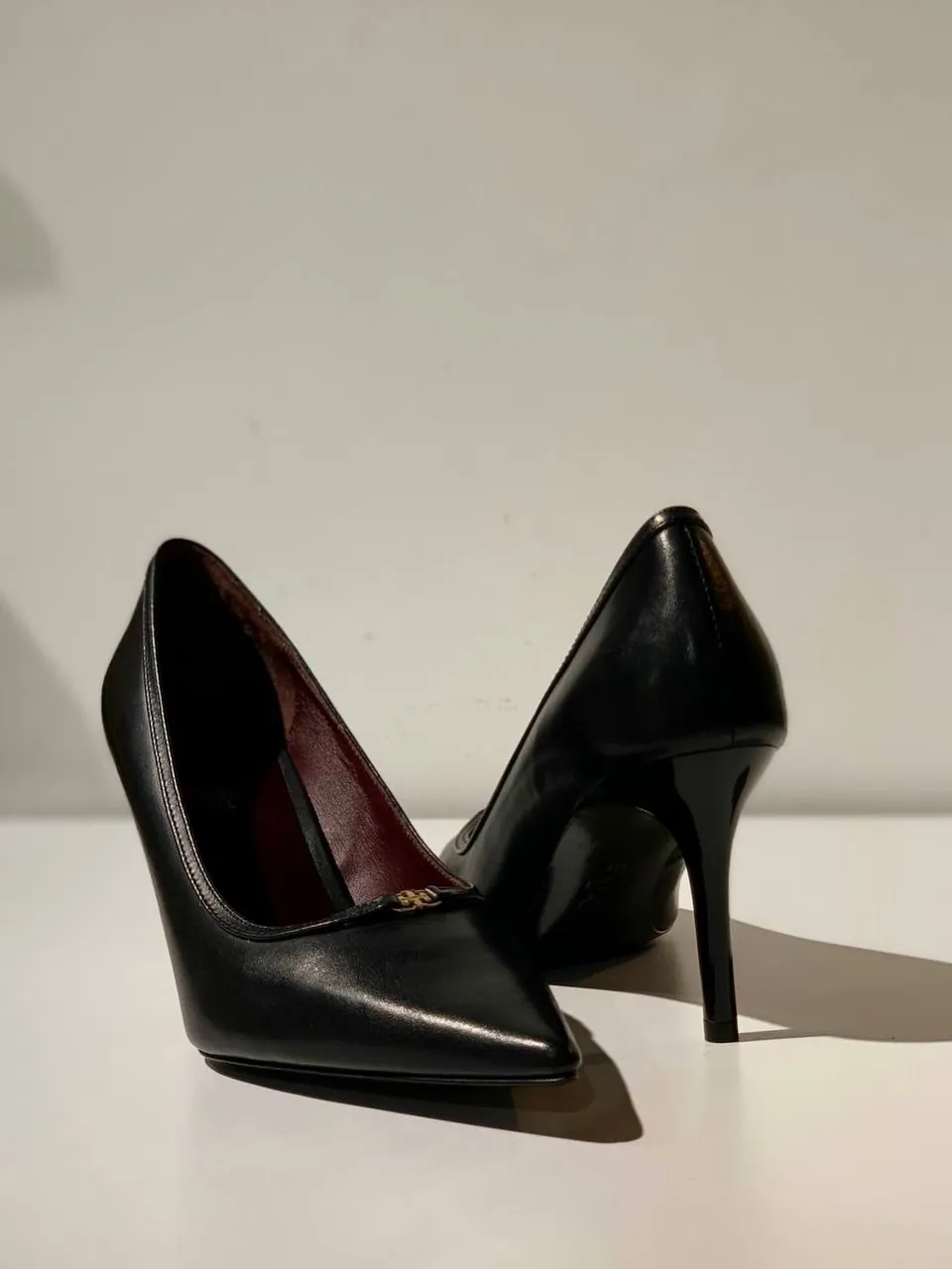Tory Burch Black Pointed-Toe Pumps