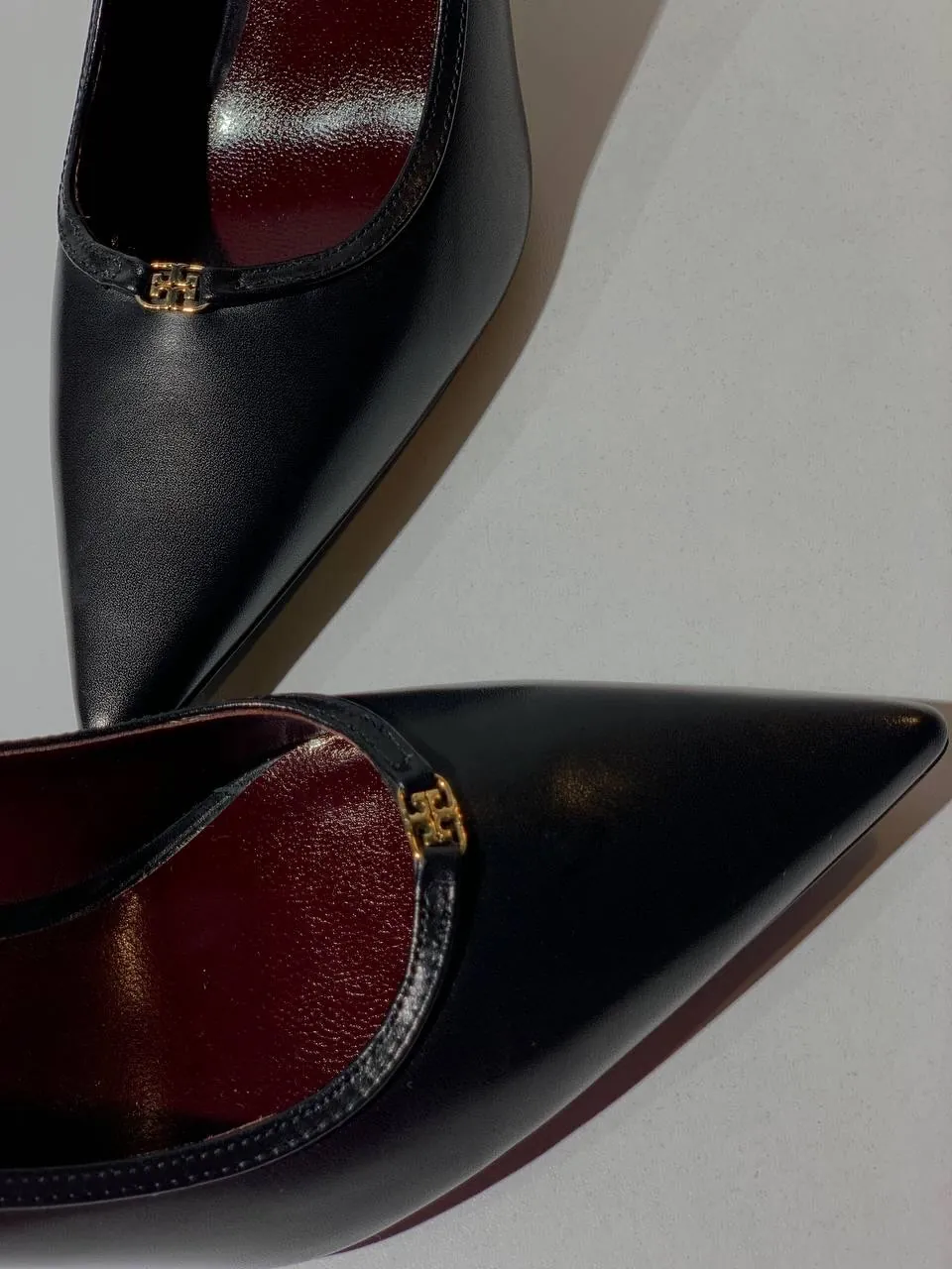 Tory Burch Black Pointed-Toe Pumps