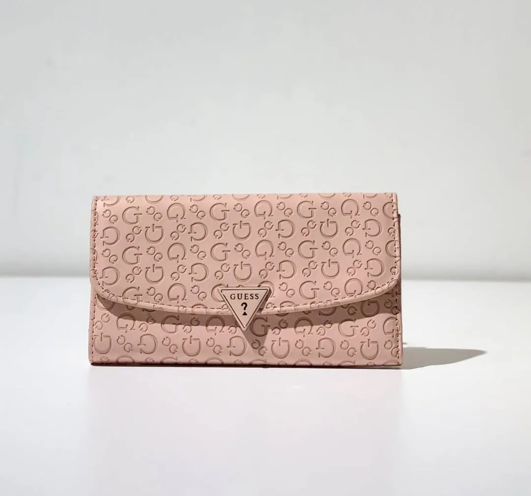 White Embossed Pattern Wallet