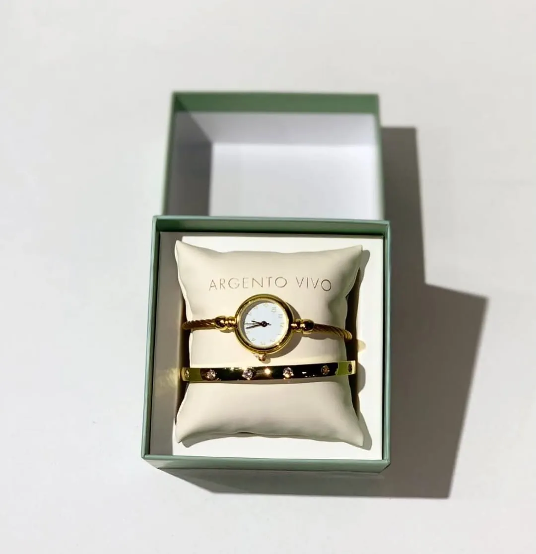 Argento Vivo Bracelet Watch Set