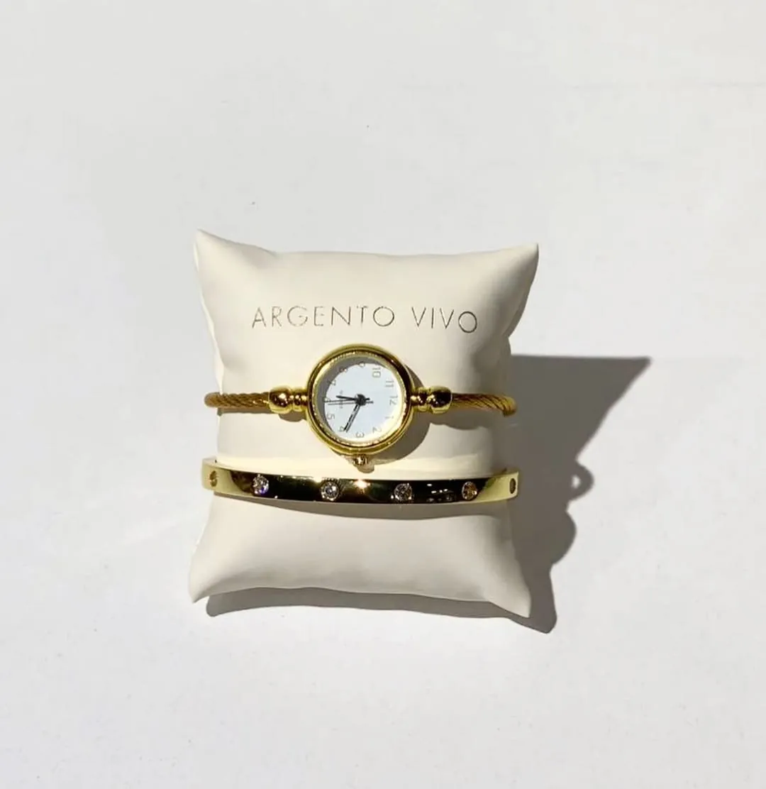Argento Vivo Bracelet Watch Set