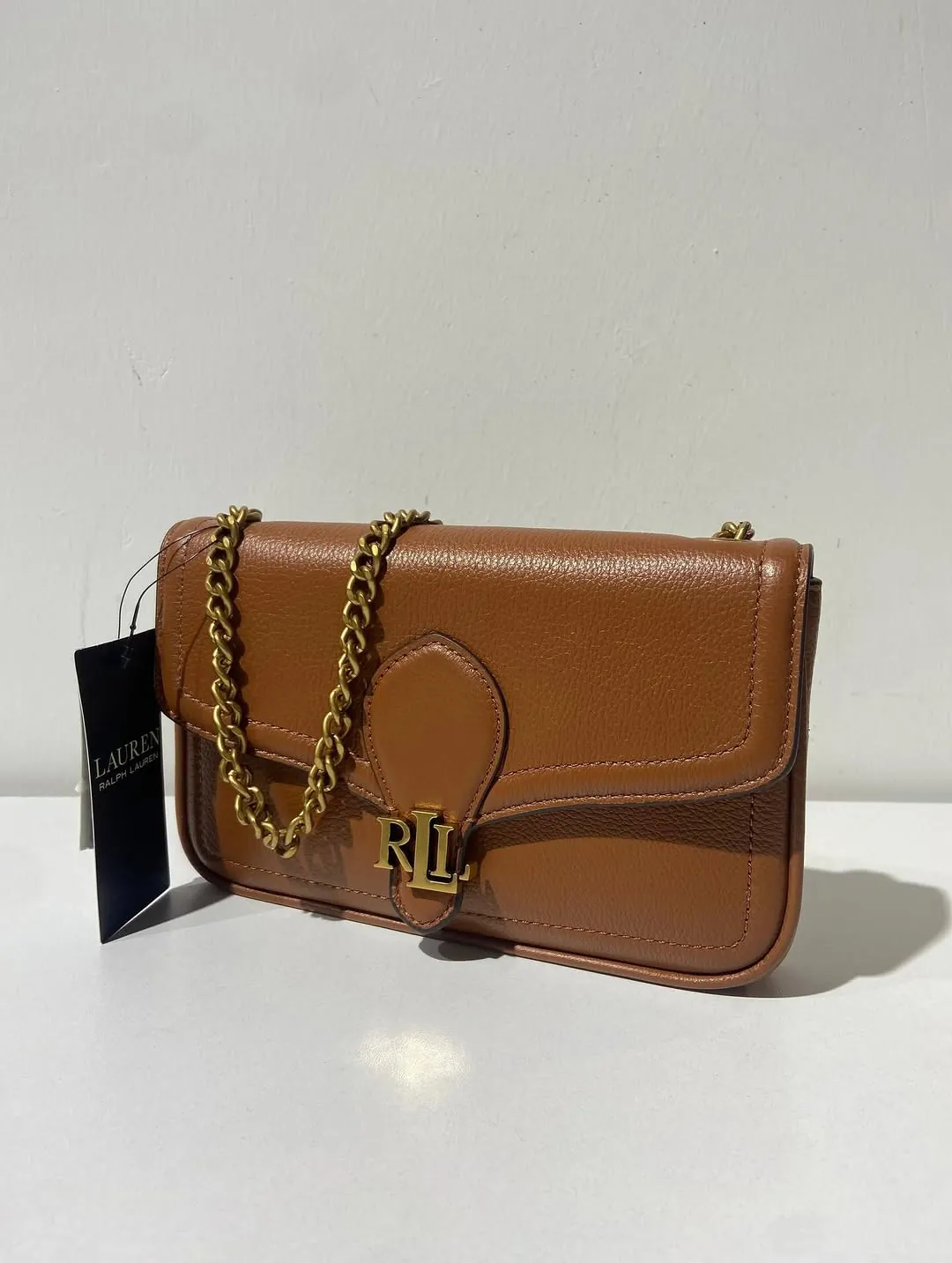 Ralph Lauren Brown Leather Shoulder Bag