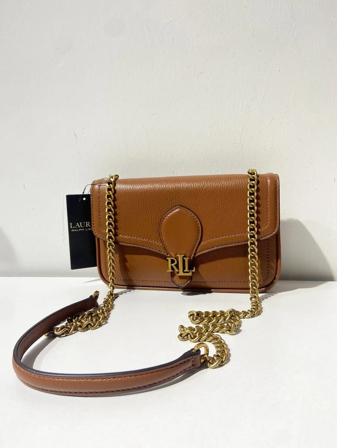 Ralph Lauren Brown Leather Shoulder Bag