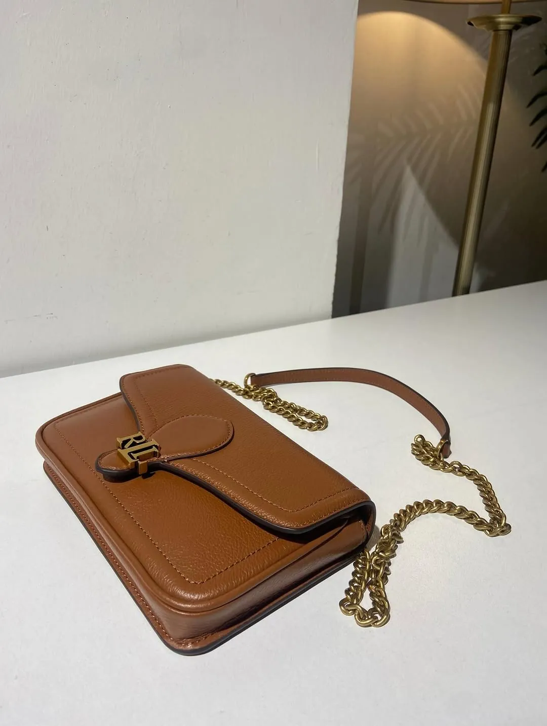 Ralph Lauren Brown Leather Shoulder Bag