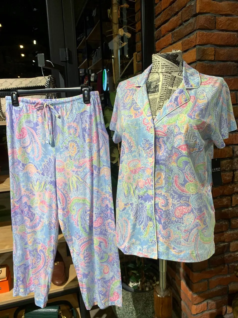 Paisley Print Two-Piece Set