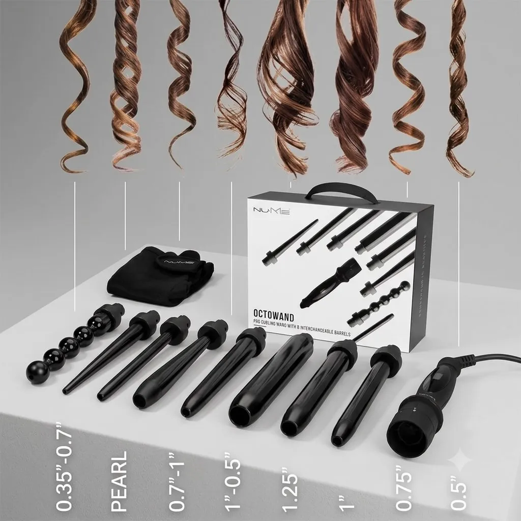 NuMe Octowand Pro Curling Wand