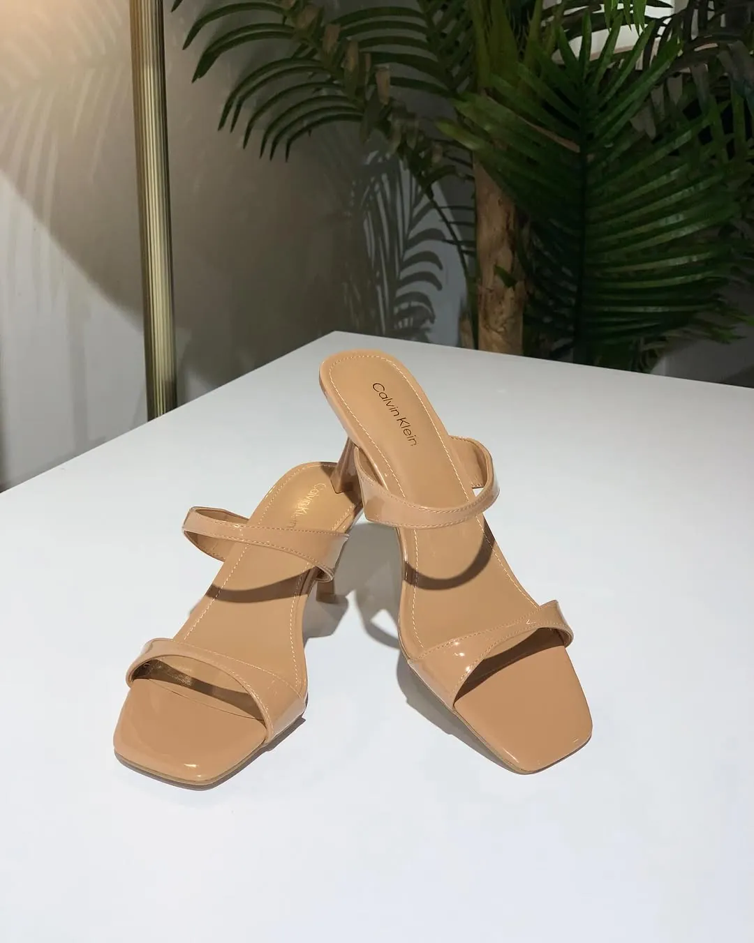 Beige High Heel Sandals