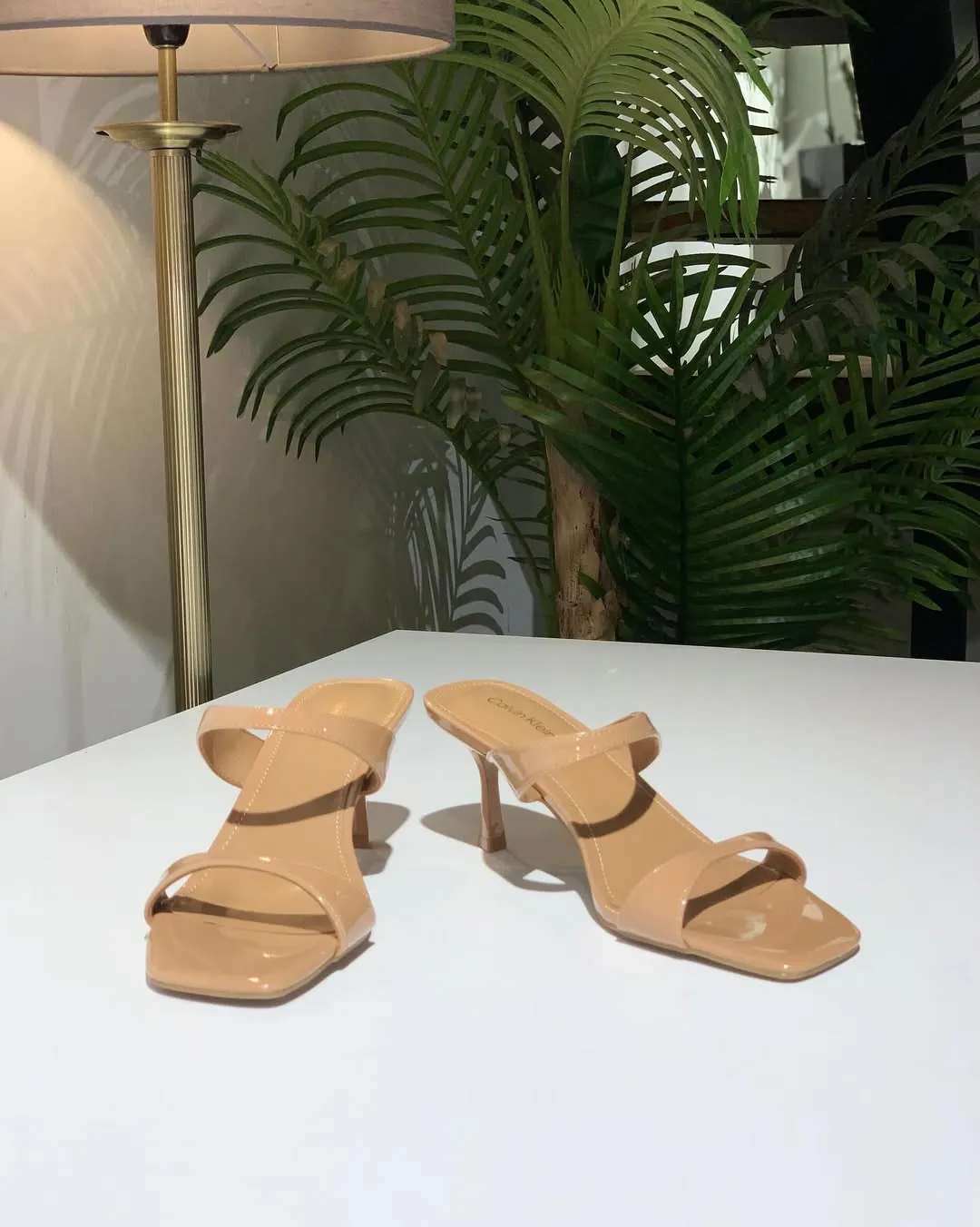 Beige High Heel Sandals