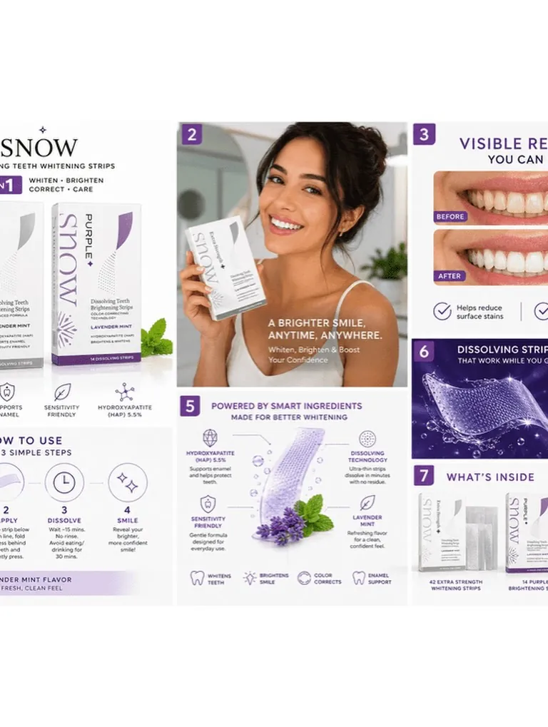 SNOW Dissolving Teeth Whitening Strips Kit