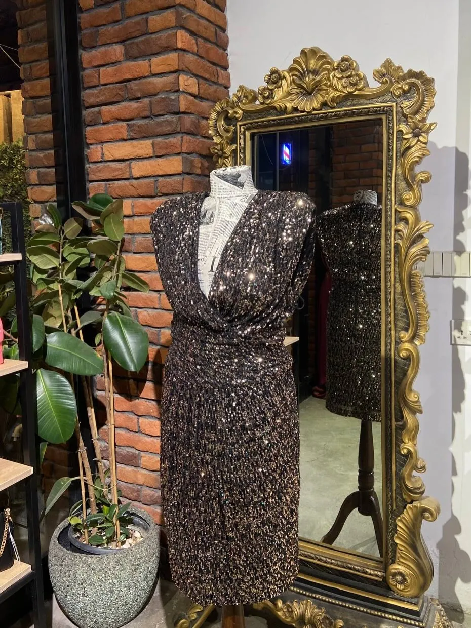 Burgundy Lace Evening Dress