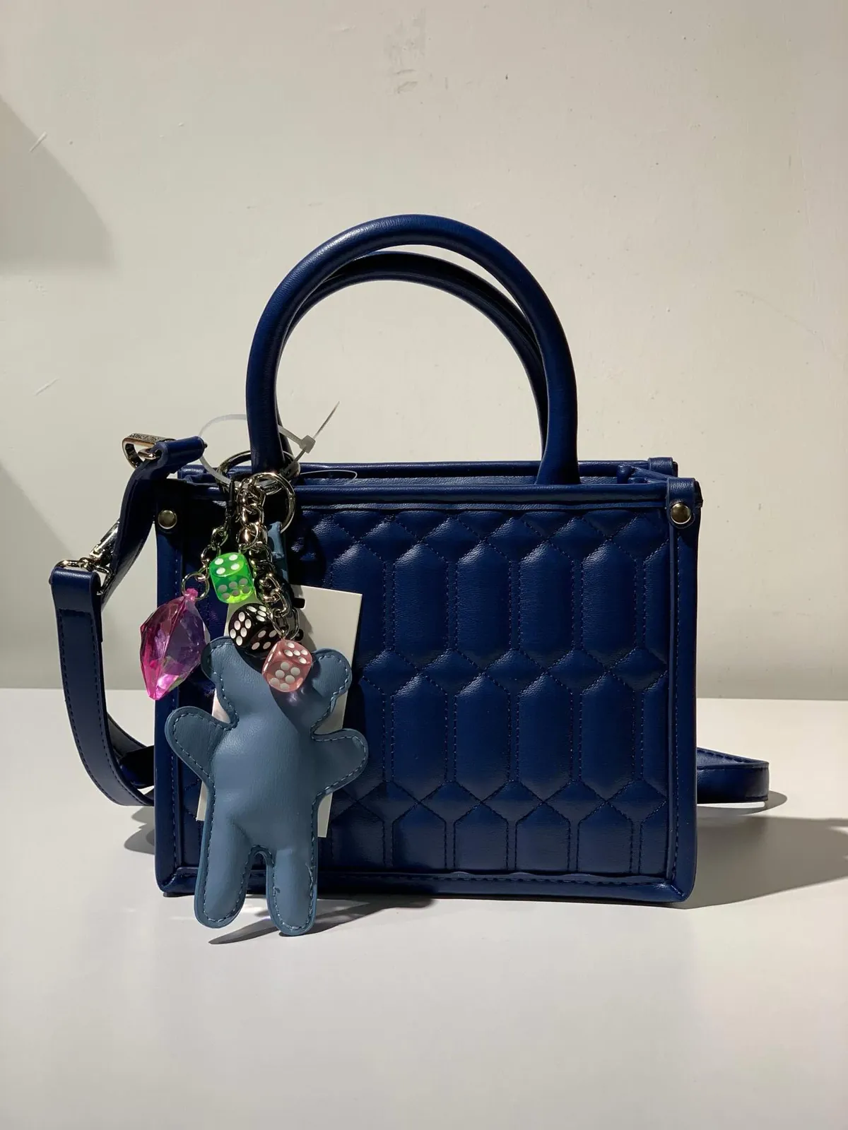 Steve Madden Blue Quilted Handbag