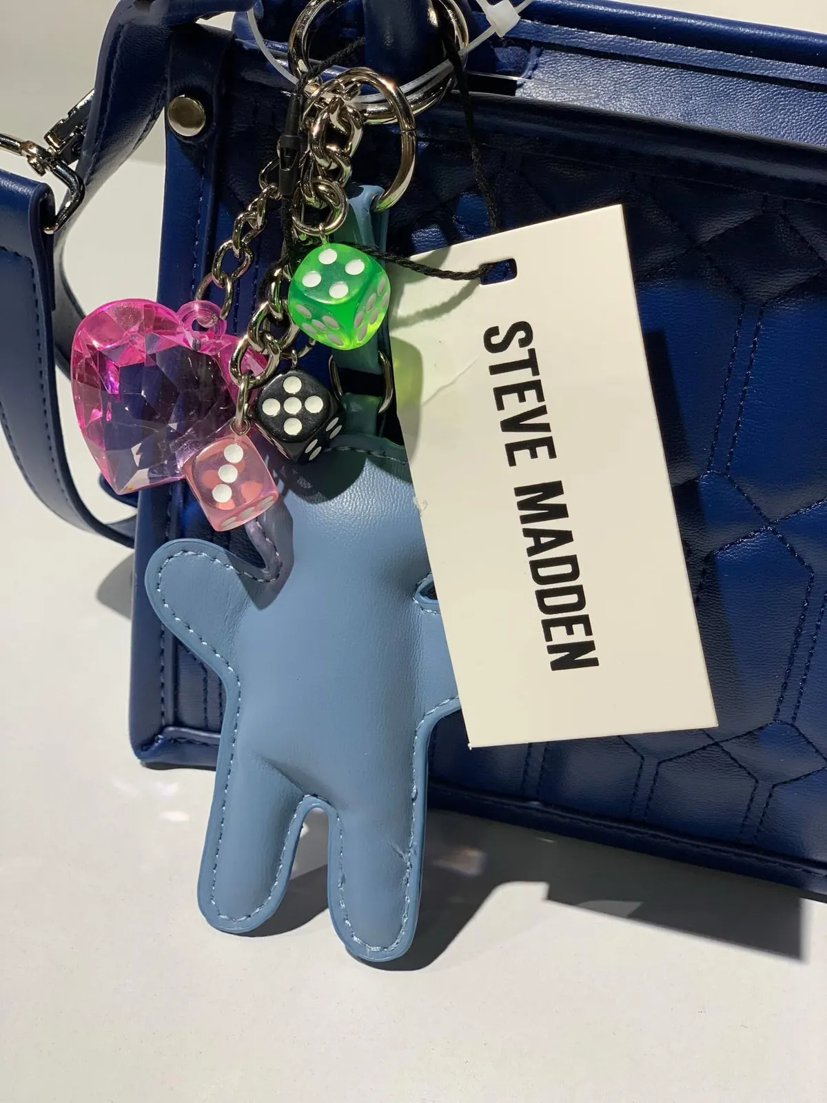 Steve Madden Blue Quilted Handbag