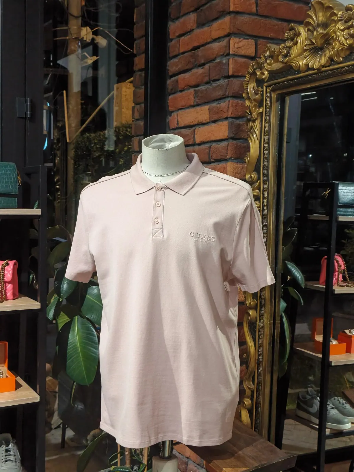Black Short-Sleeve Zip-Up Polo Shirt