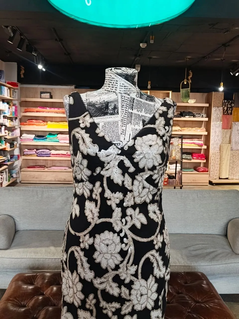 Floral Lace Evening Dress