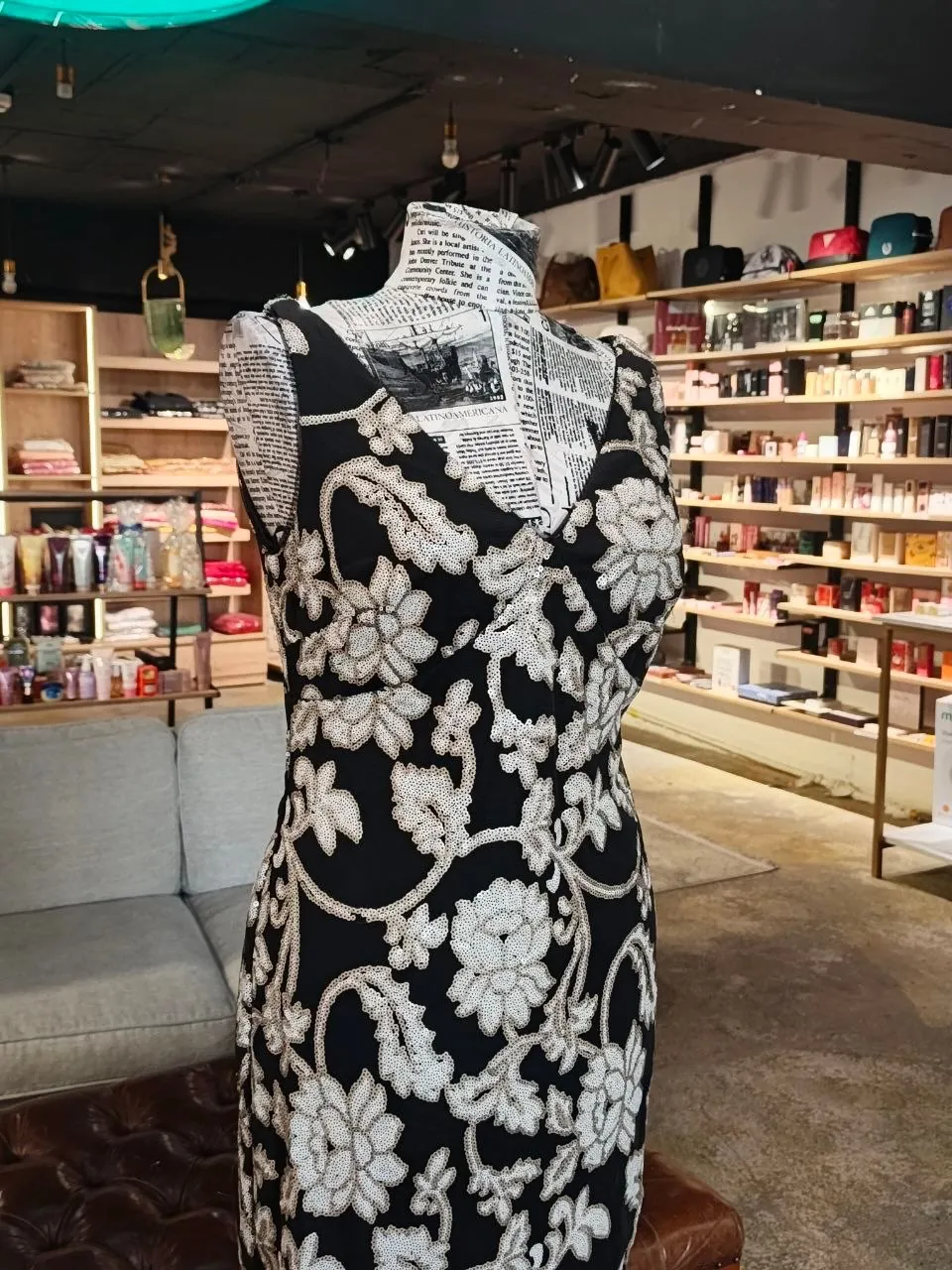 Floral Lace Evening Dress
