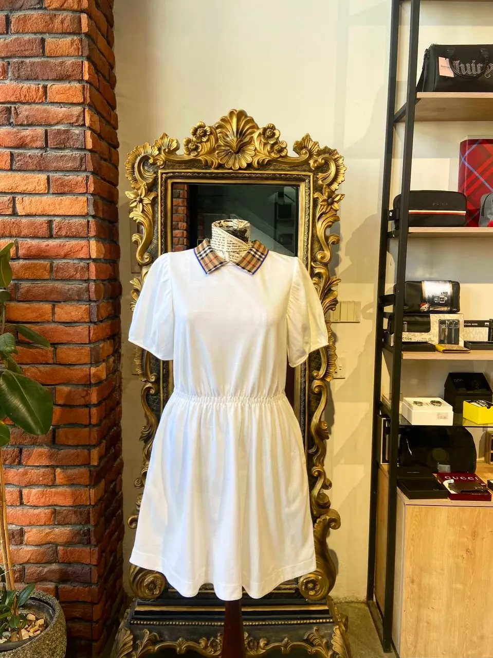 White Collar Dress