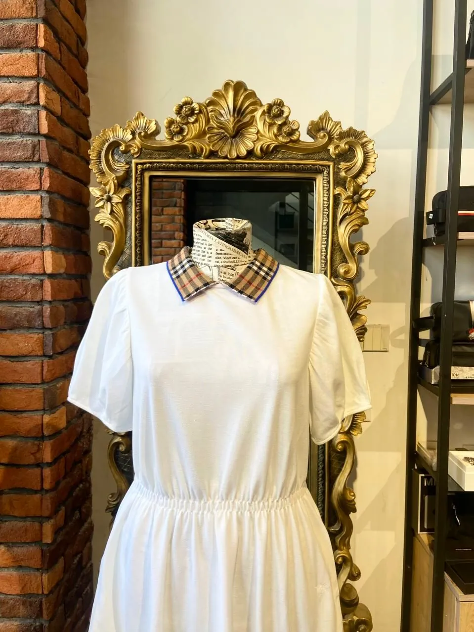 White Collar Dress