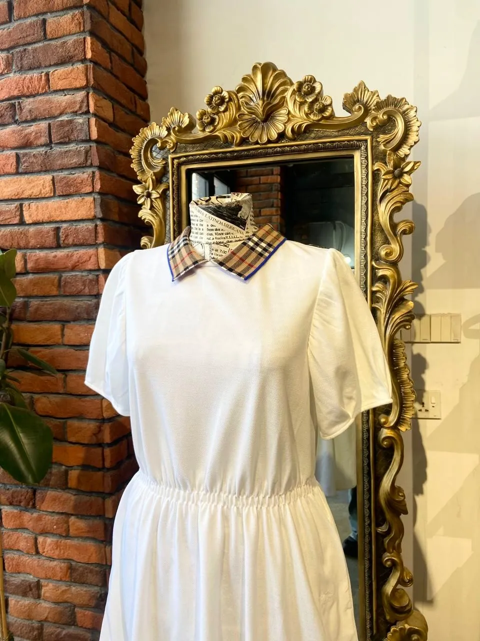 White Collar Dress