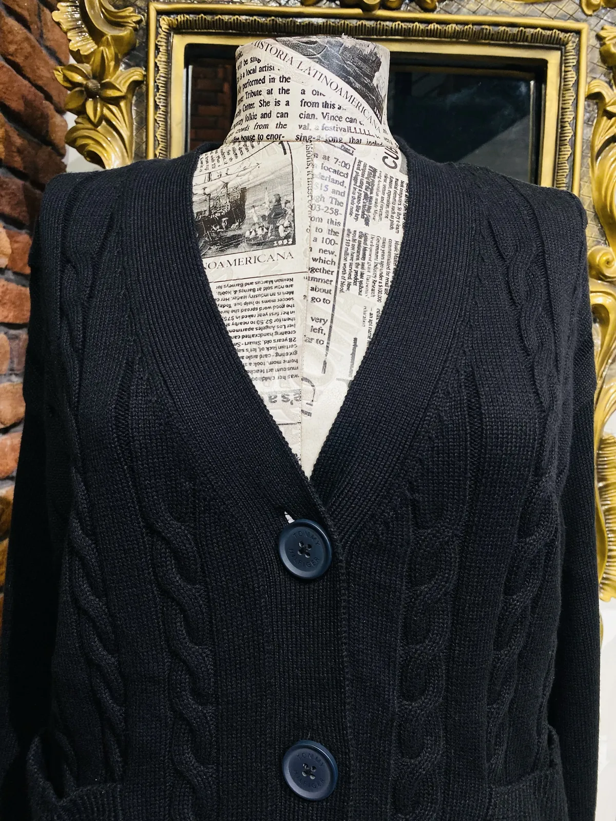 Cable Knit Button-Up Cardigan