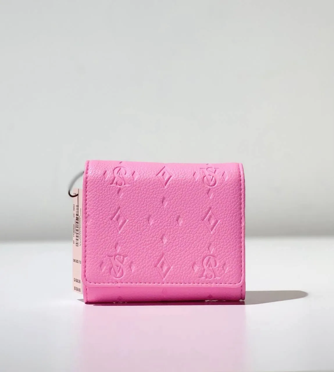 Pink Textured Wallet