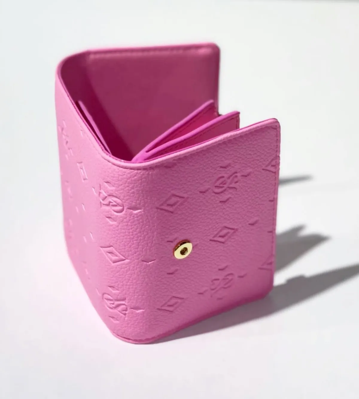 Pink Textured Wallet