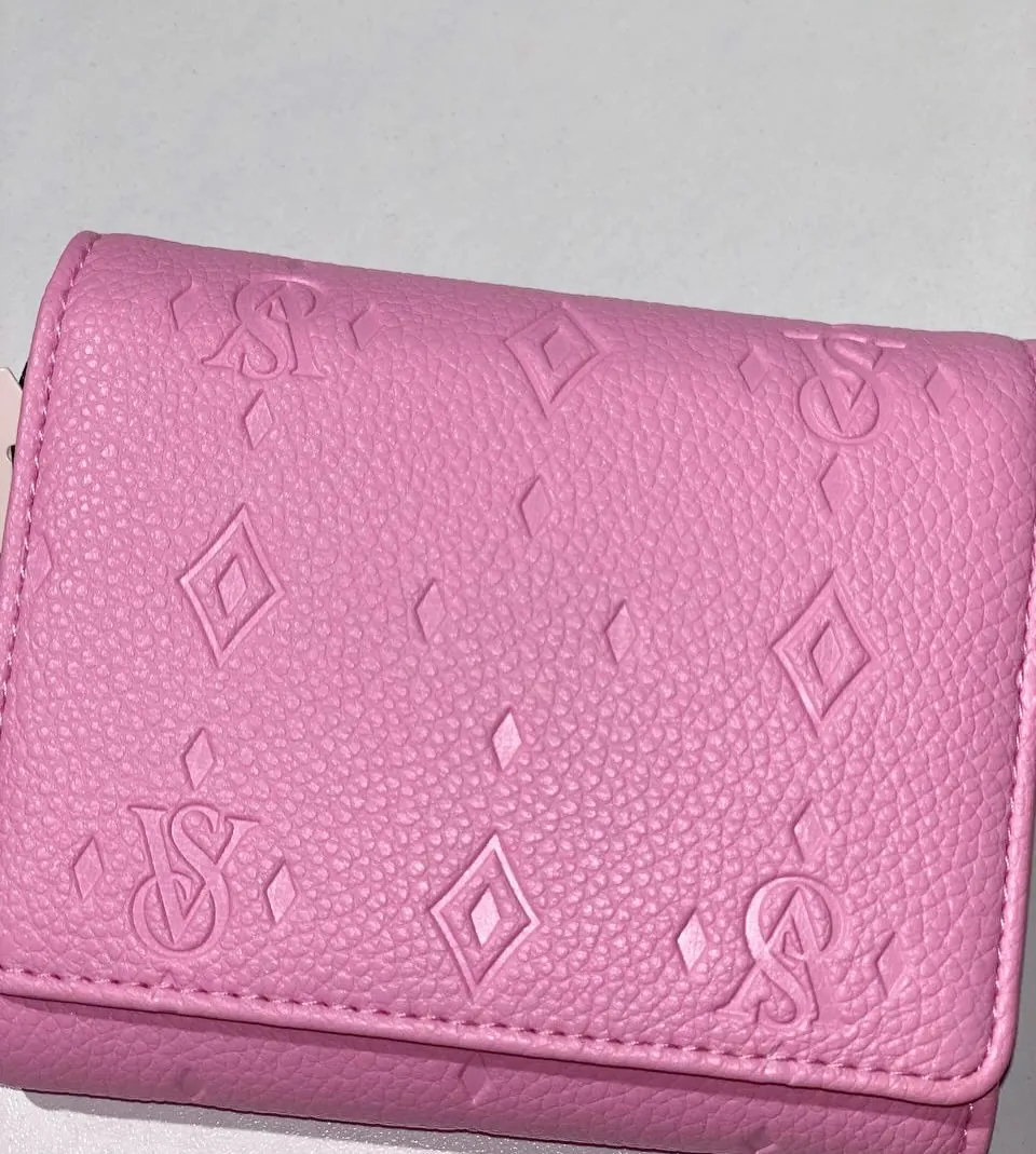 Pink Textured Wallet