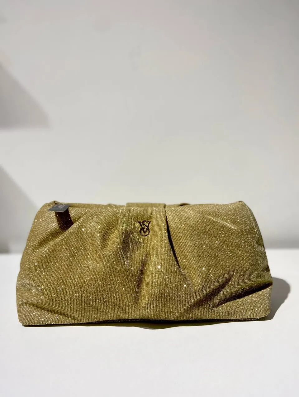 Gold Glitter Clutch Bag