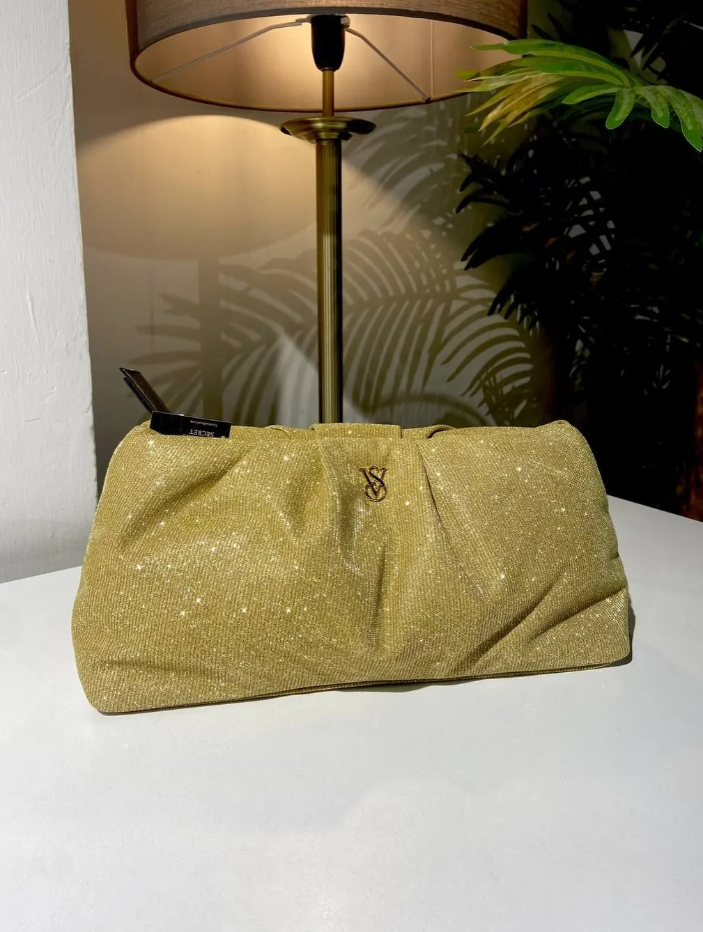 Gold Glitter Clutch Bag