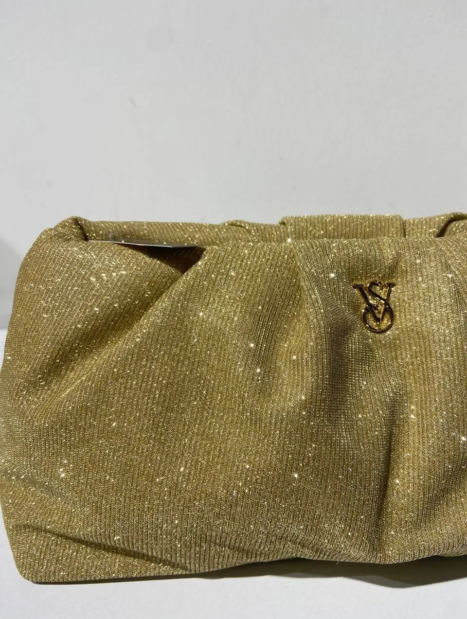 Gold Glitter Clutch Bag