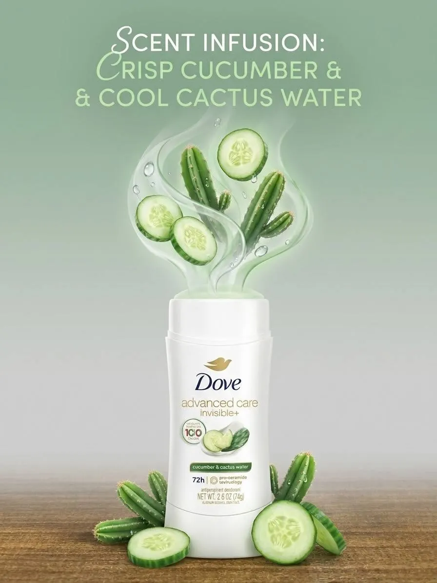 Dove Advanced Care Invisible+ Deodorant (Cucumber & Cactus Water)