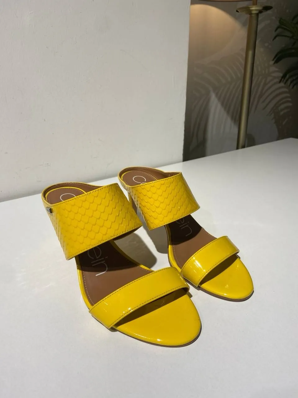 Yellow High Heel Sandals