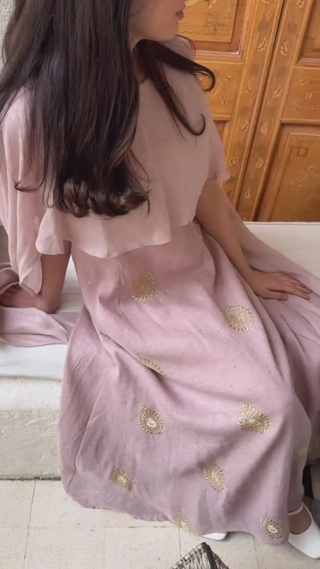 Pink Embroidered Dress