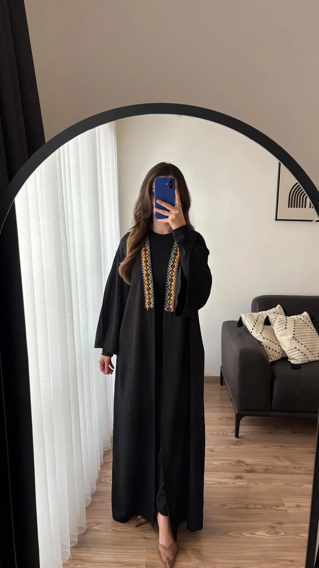 Black Embroidered Abaya