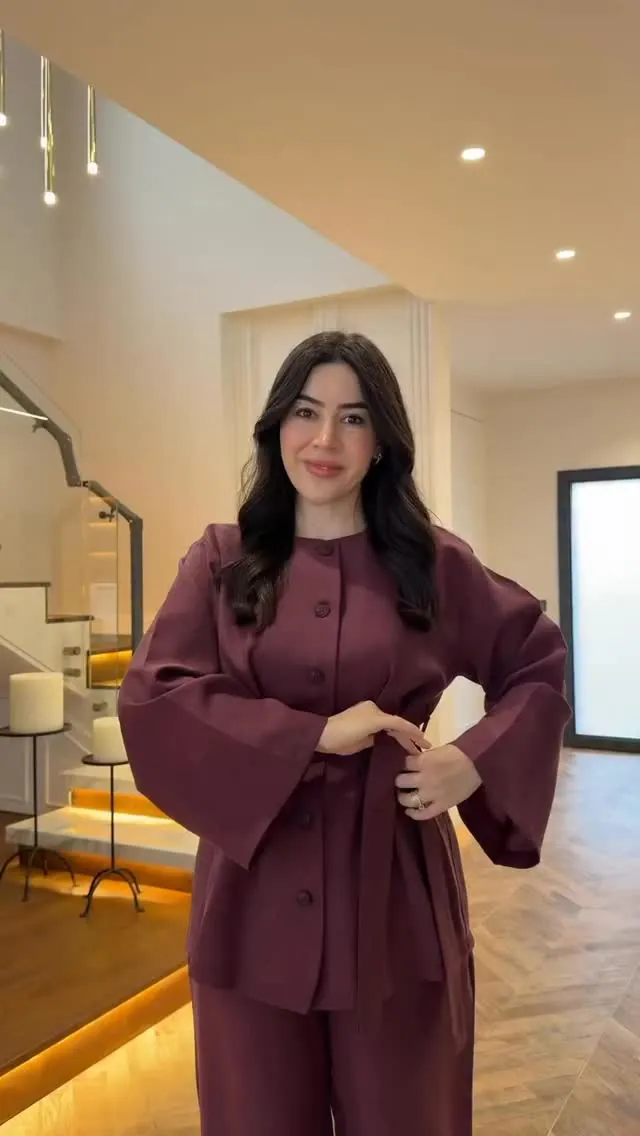 Maroon Two-Piece Outfit