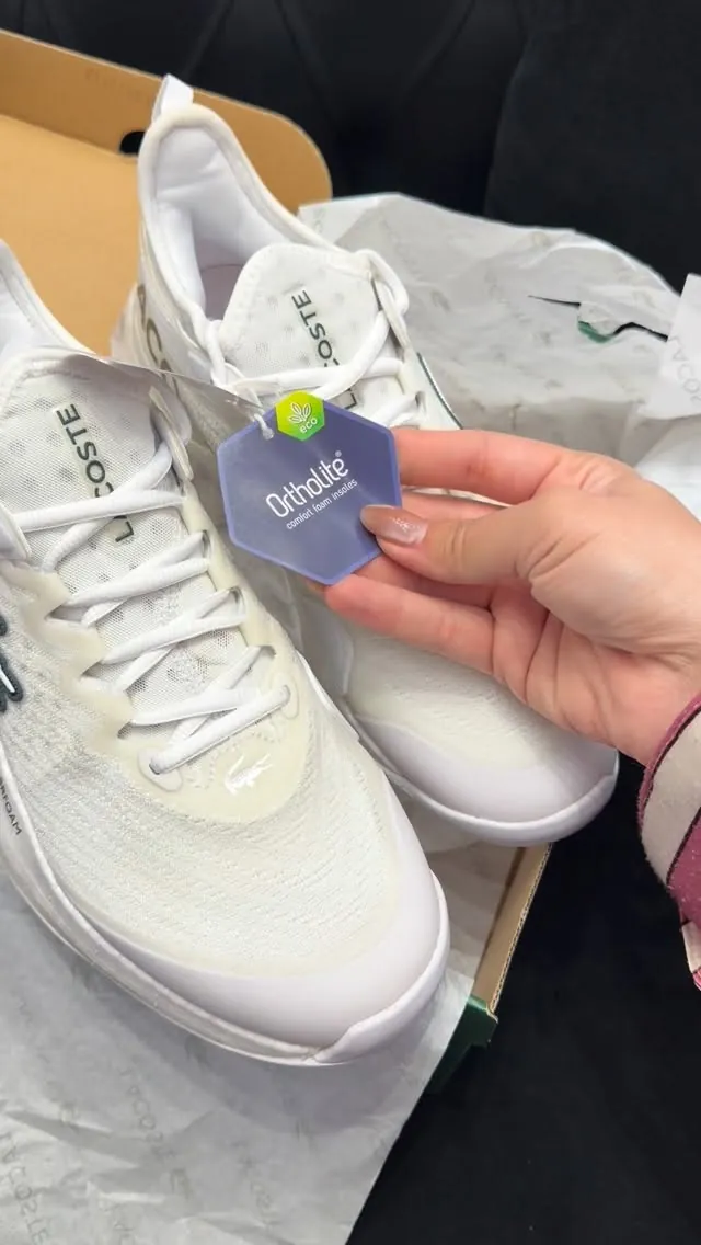 Lacoste White Sneakers with Ortholite Insoles