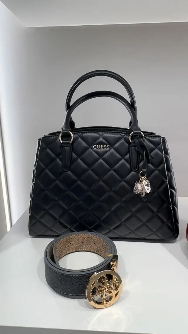 Guess Quilted Handbag and Belt