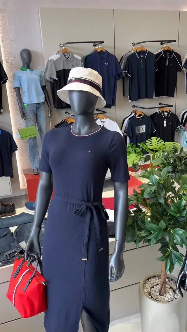 Navy Blue Short Sleeve Dress
