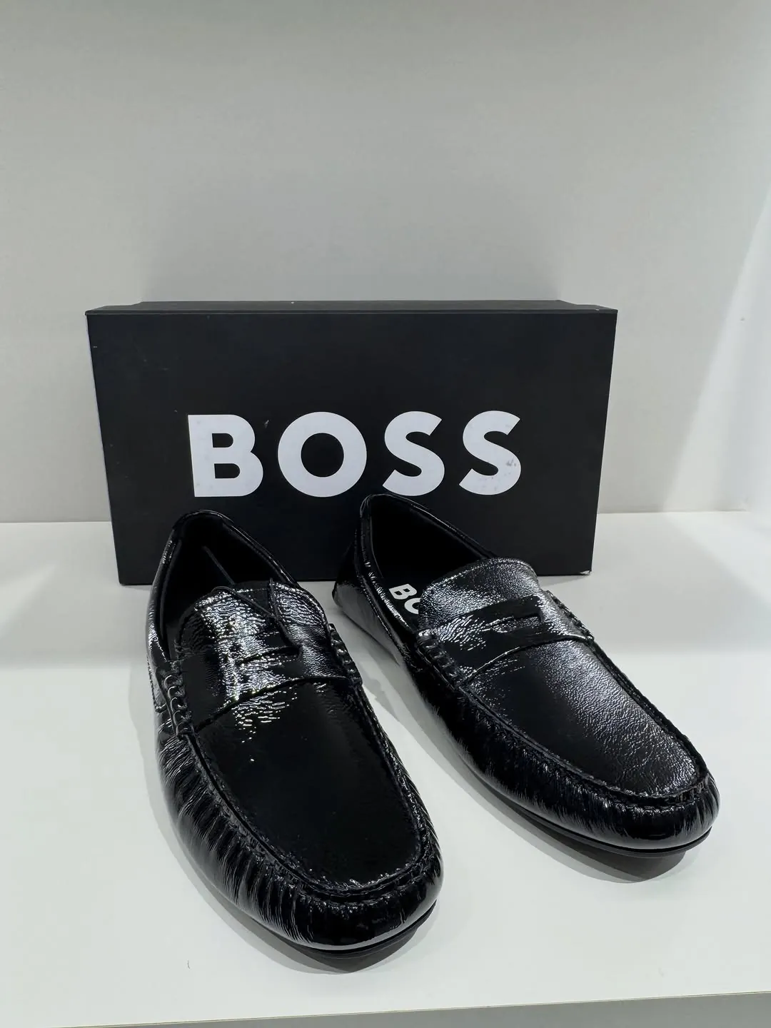 BOSS Black Leather Loafers