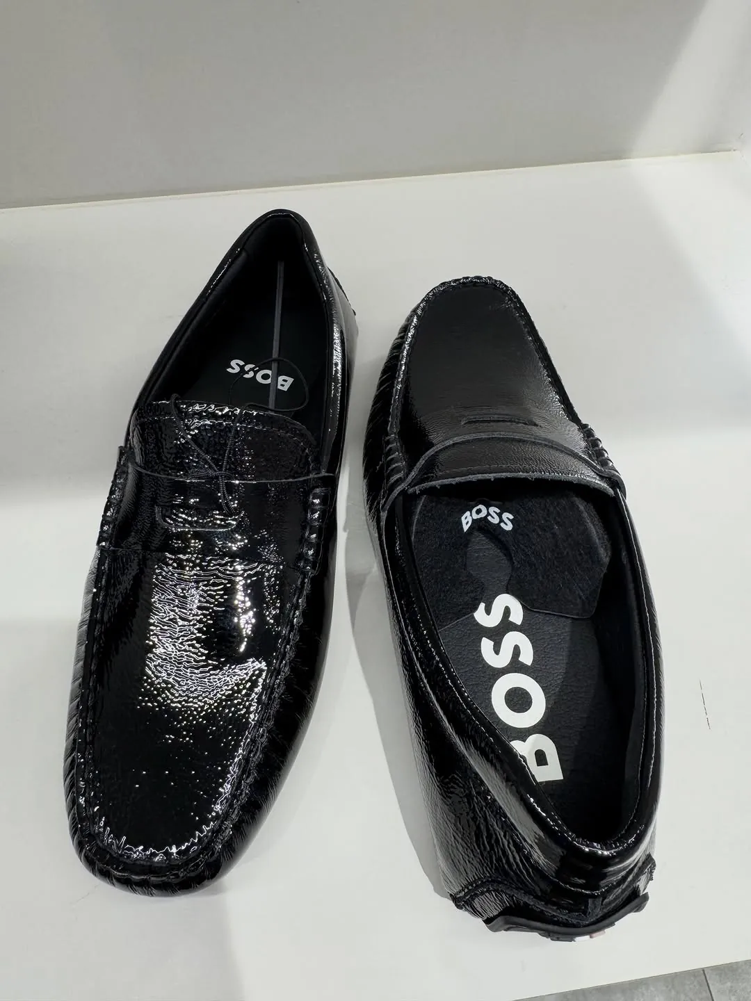 BOSS Black Leather Loafers