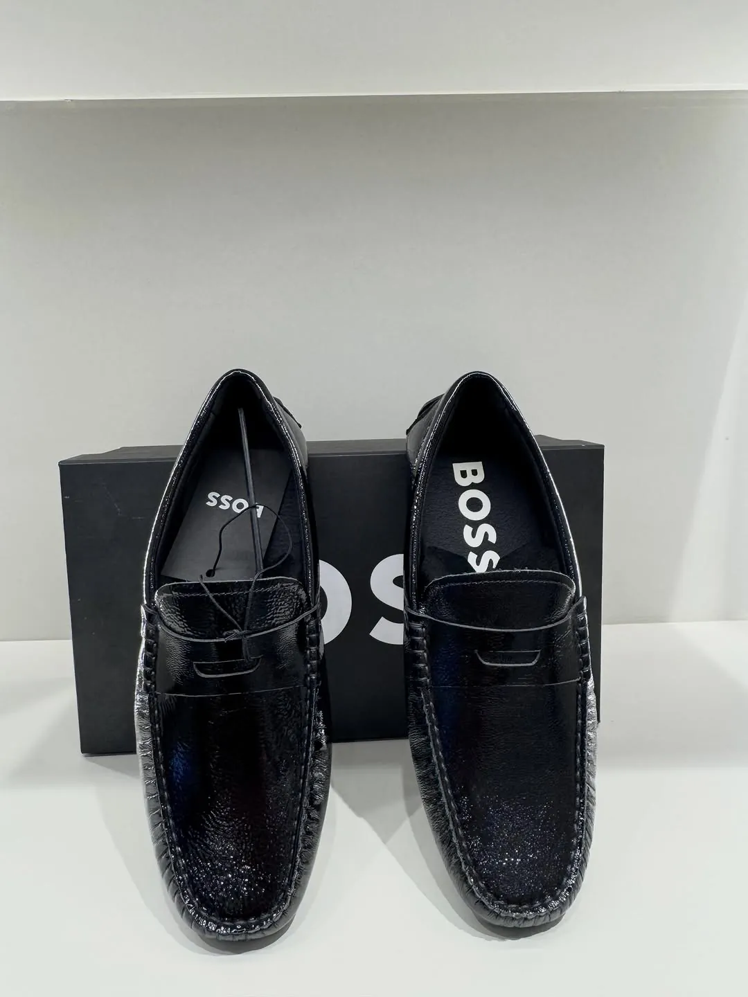 BOSS Black Leather Loafers