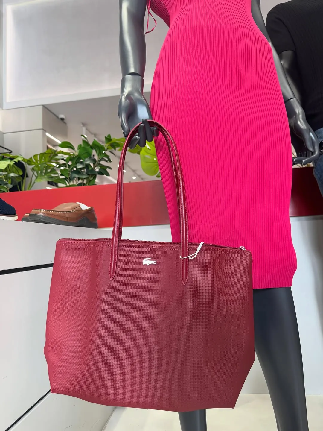 Lacoste Red Tote Bag