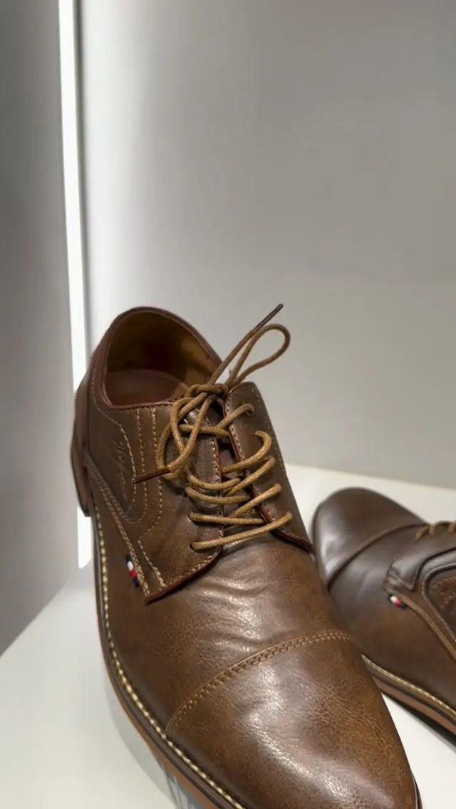 Tommy Hilfiger Brown Leather Shoes
