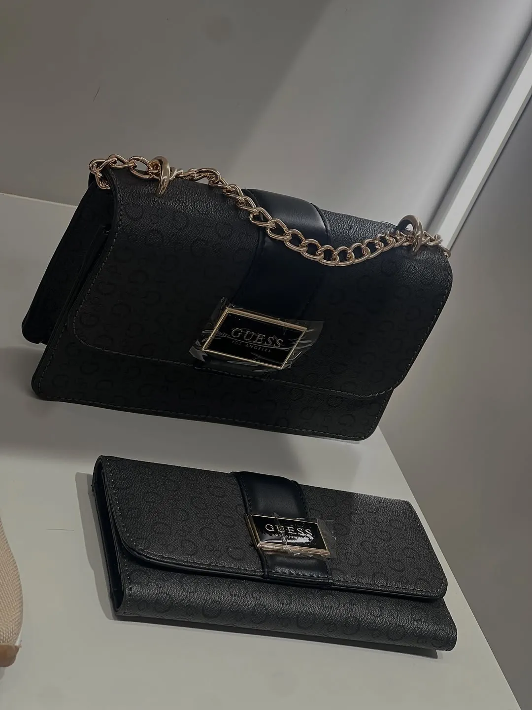 Guess Black Handbag and Wallet Set