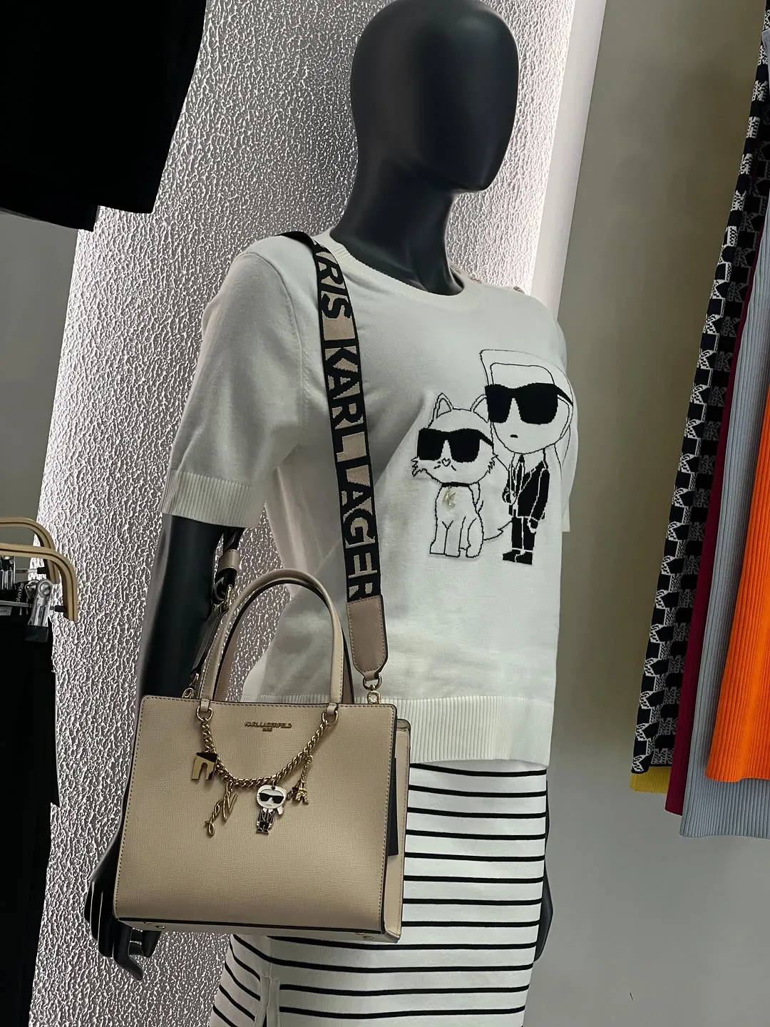 DKNY Skirt and Karl Lagerfeld T-Shirt