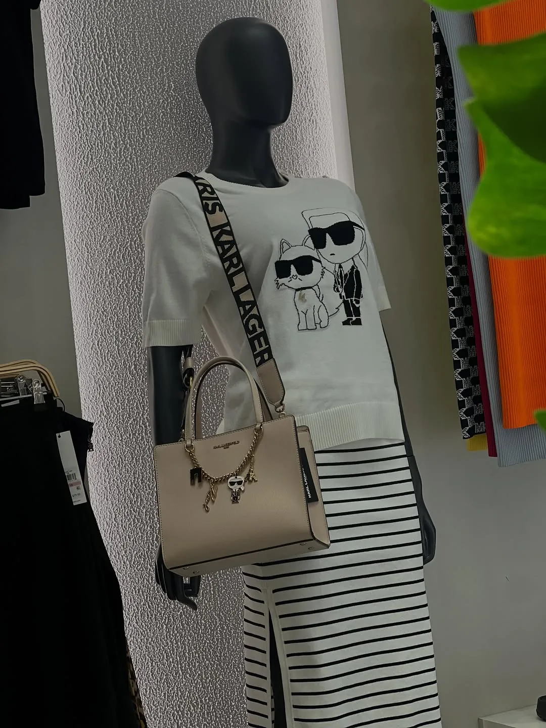 DKNY Skirt and Karl Lagerfeld T-Shirt