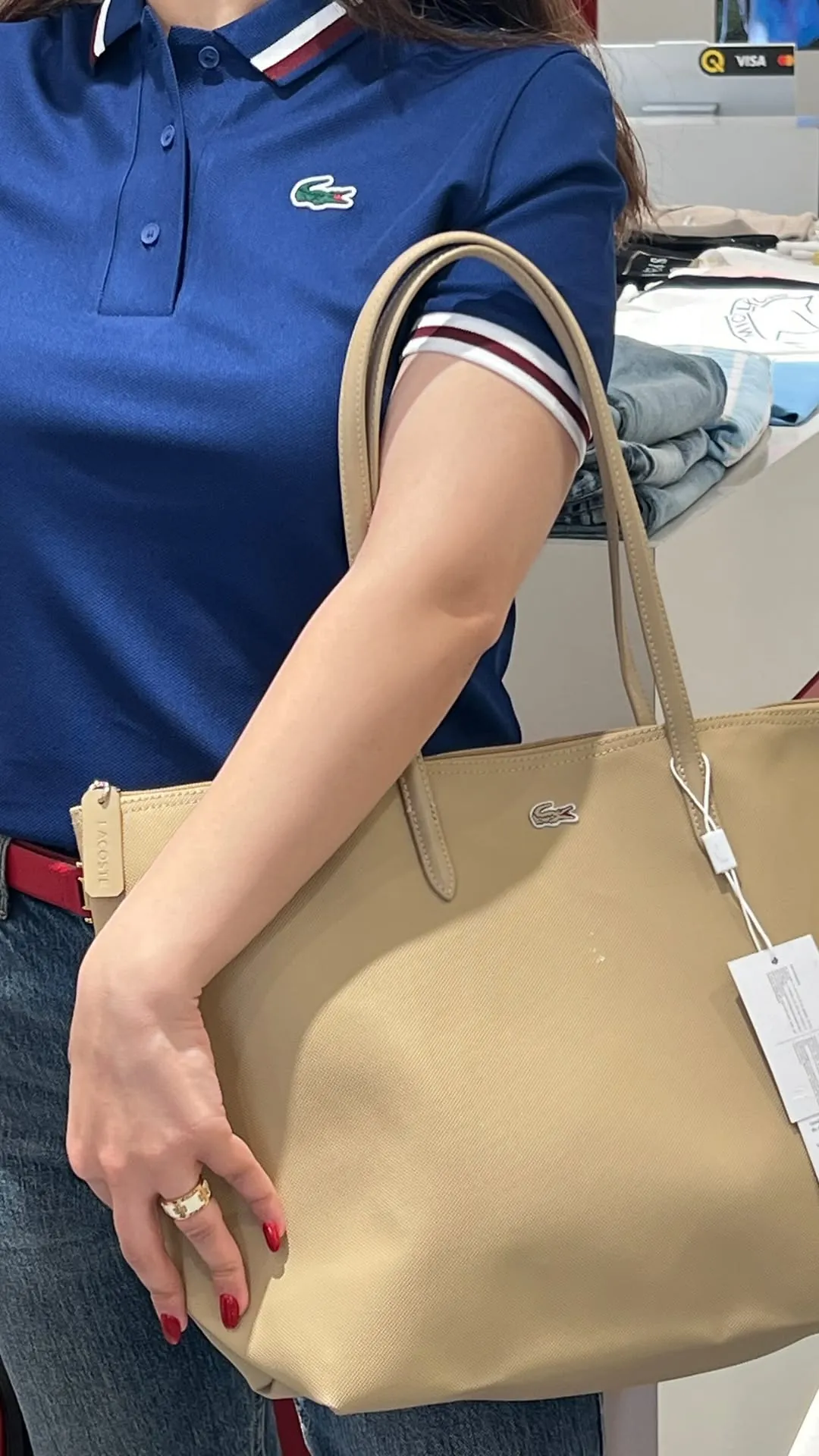Lacoste Tote Bag and Polo Shirt