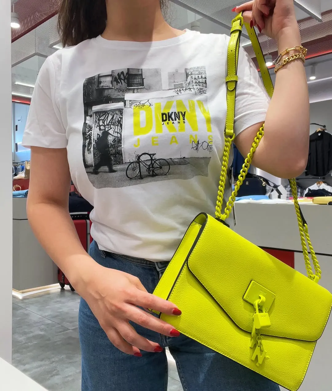 Neon Yellow Shoulder Bag